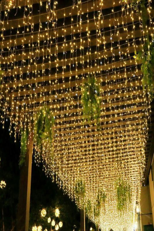 234 LED Curtain (Warm White) - 8 Function -  White