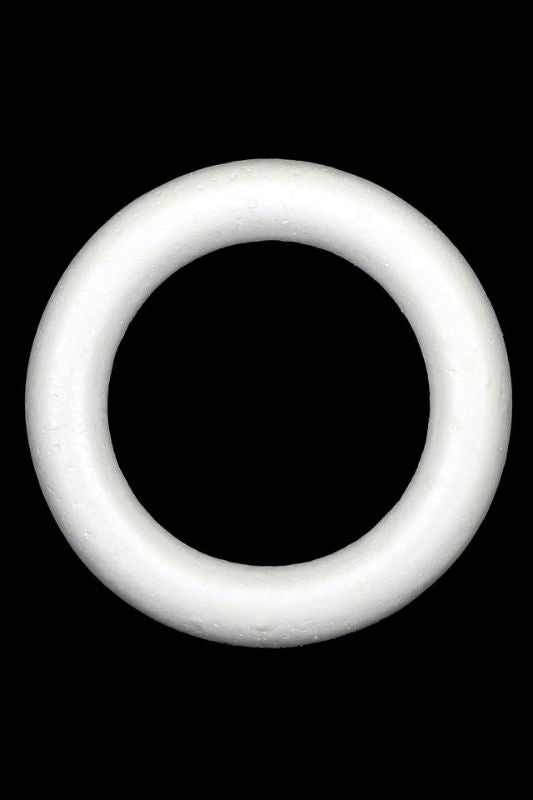 Polystyrene Foam Wreath -  White - Set of 10