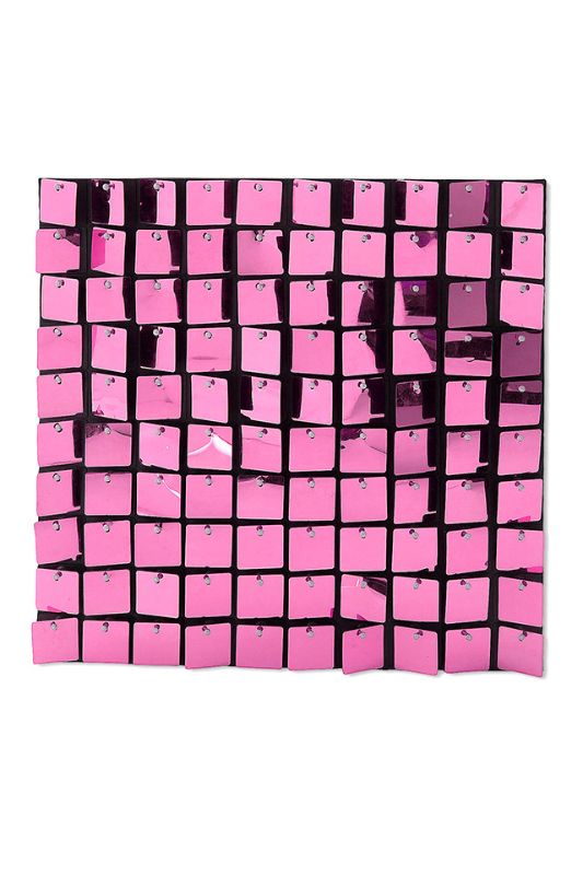 Square Sequin Backdrop Cerise -  Cerise - Set of 24