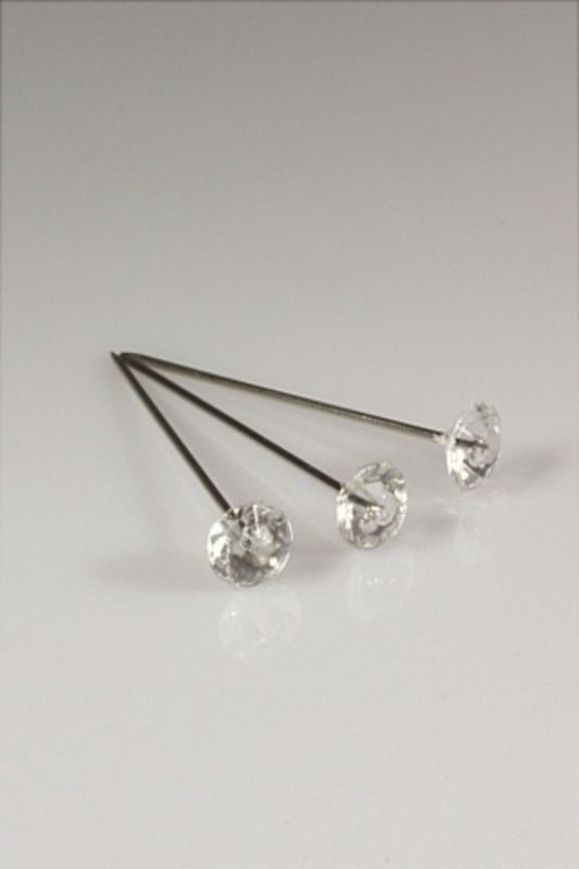 Florist - Diamond Head Pins (1000) -  Clear