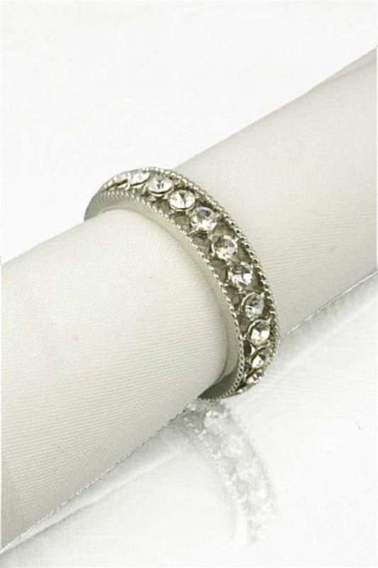 Napkin Ring - Eternity -  Silver - Set of 18