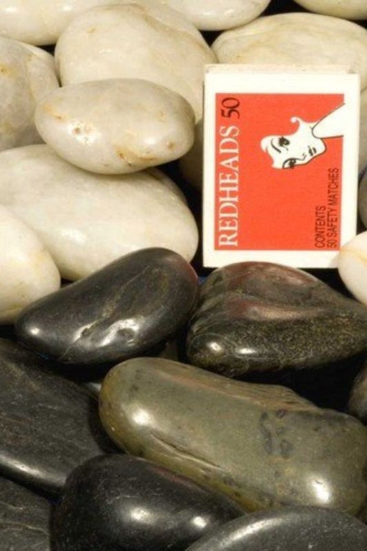 Polished River Pebble -  White - Set of 18