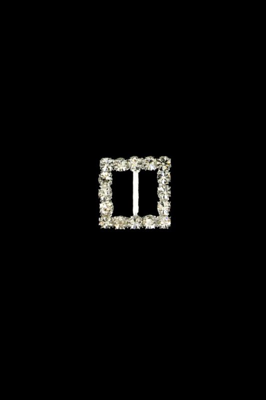 Decorative - Micro Square Buckle -  Silver - Set of 50