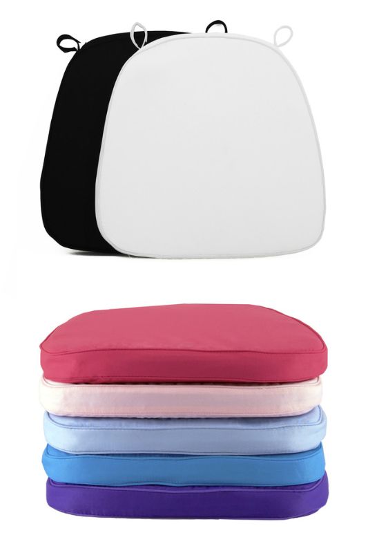 Chiavari Chair Cushion (Cover Only) -  White - Set of 10