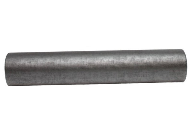 Black Linen Patterned Vilene Roll, 50cm x 20m, ideal for sewing, quilting, and crafting with a sophisticated design.