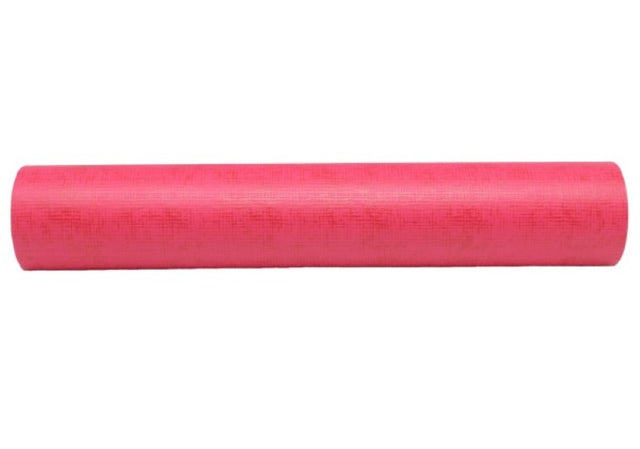 Cerise Linen Patterned Vilene Roll, 50cm x 20m, vibrant fabric for quilting, appliqué, and home décor projects.