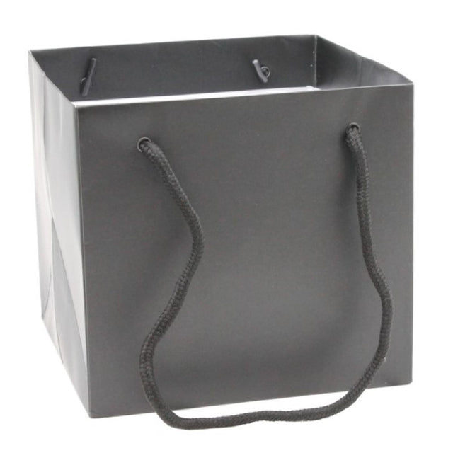 Chic black paper gift bags, pack of 10, perfect for stylish gifting on any occasion, eco-friendly and customizable.
