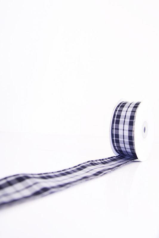 Ribbon - Tartan Ribbon #9 - 38mm -  Black