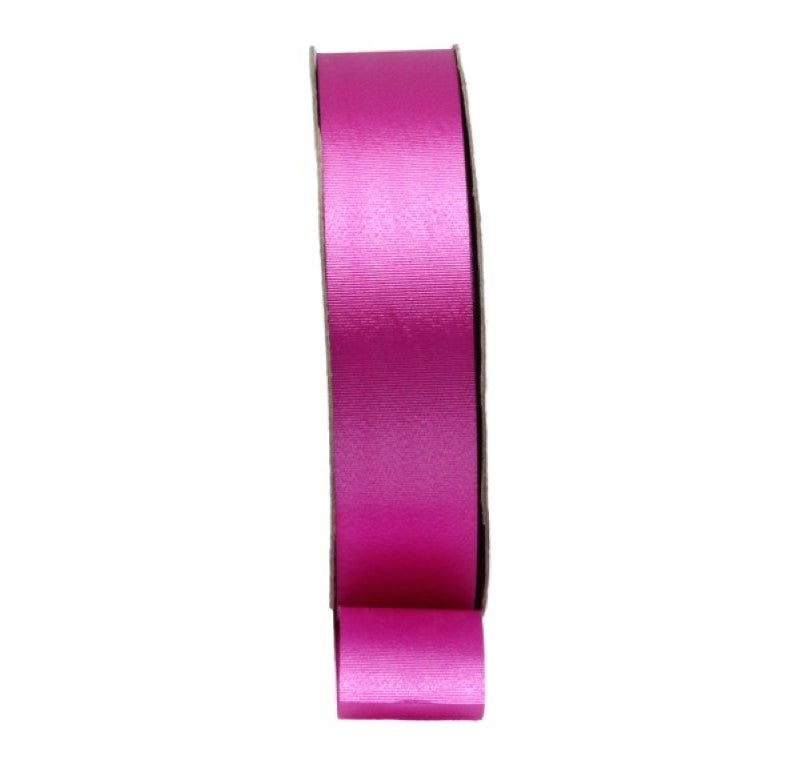 Vibrant hot pink ribbon, 30mm wide, 90m long; perfect for crafting, gift wrapping, and event decorations.