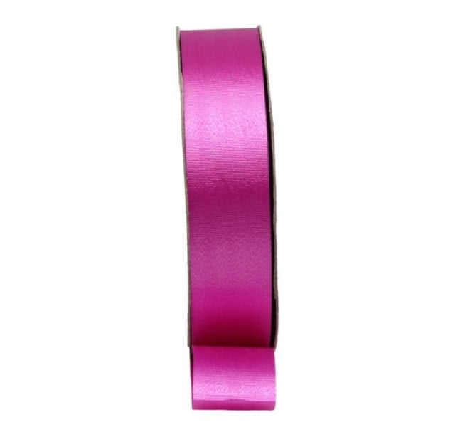 Vibrant hot pink ribbon, 30mm wide, 90m long; perfect for crafting, gift wrapping, and event decorations.