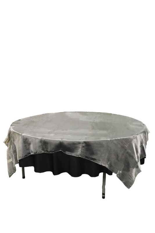 Sno Org 2tone Table Overlay -  Silver - Set of 10