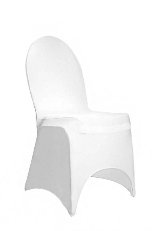 Fitted Chair Cover (Premium) Poly/Lycra -  White - Set of 10