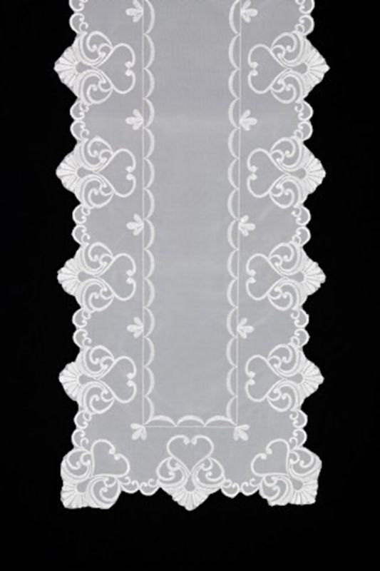 Sheer Heart Table Runner -  White - Set of 5