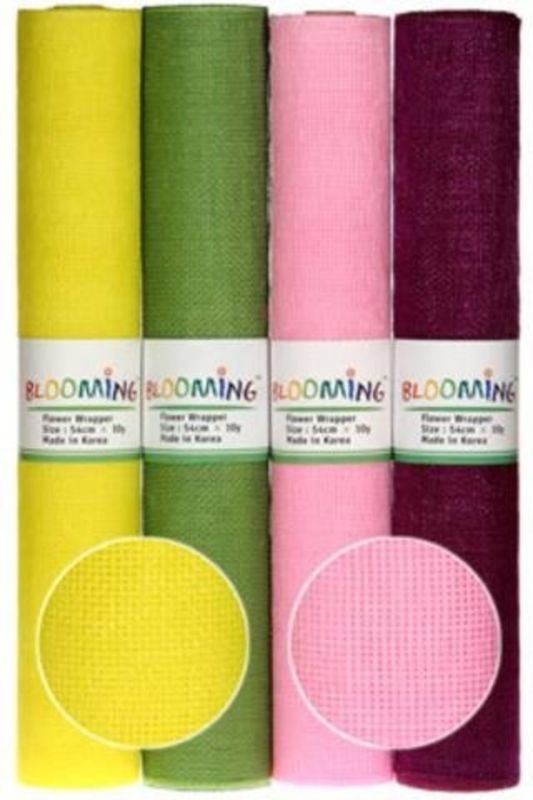 Decorative Wrap  - PP Plain Mesh -  Pink Green