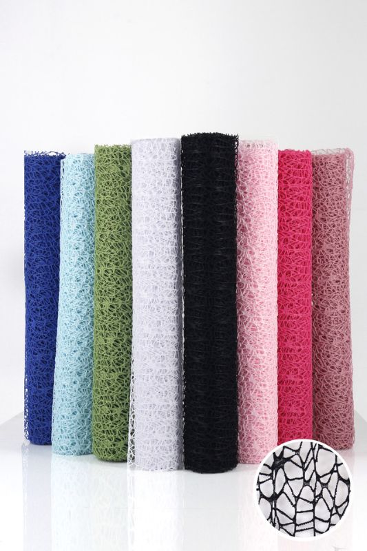 Decorative Wrap  - Spider Mesh Wrap Roll -  White