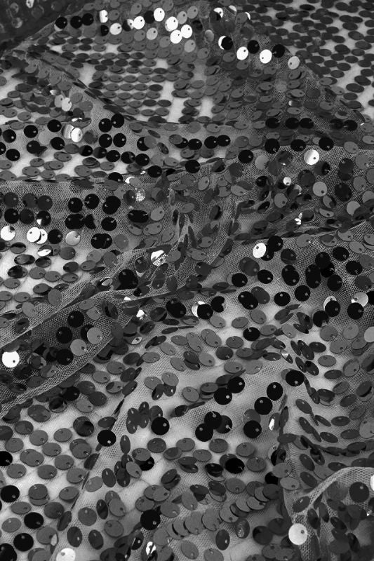 Event Backdrop - Sequin Backdrop Fabric - Black -  Black - Set of 20