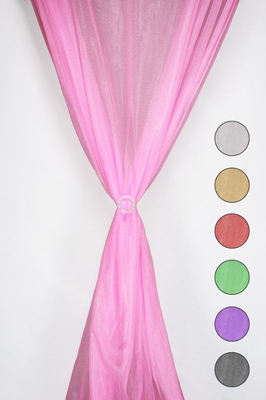 Polyester Sparkle Mesh Draping (Approx Roll) -  White - Set of 50