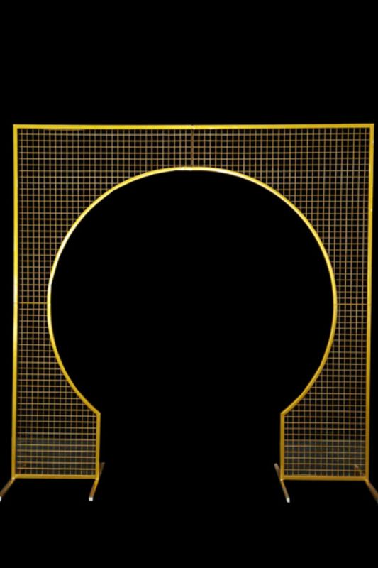 Event Backdrop - Round Cut-Out Frame -  Gold