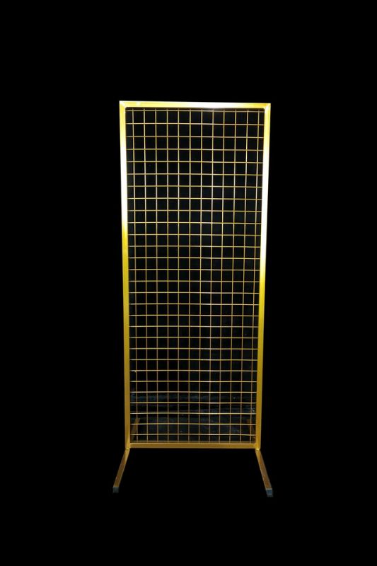Event Backdrop - Small Square Mesh Frame -  Gold