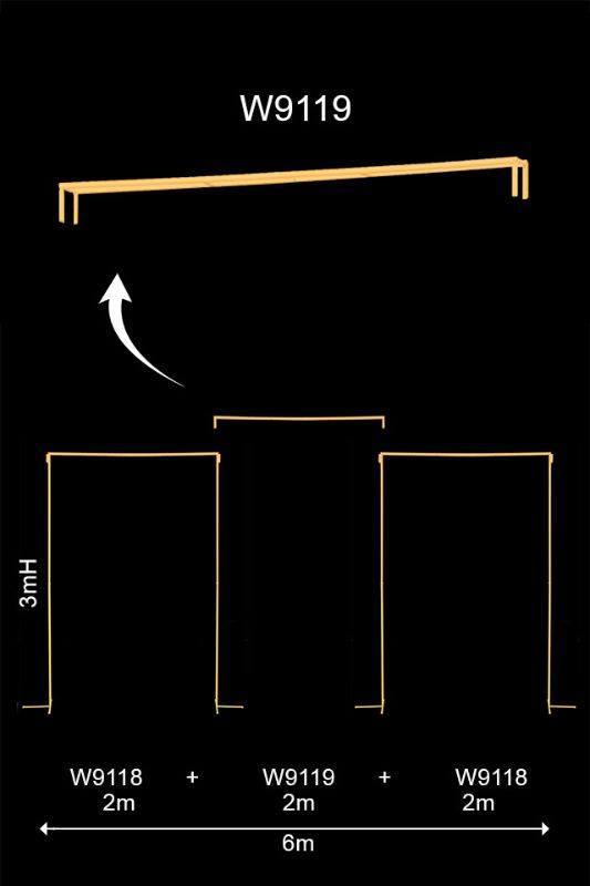 Event Backdrop - Wedding Frame Extender -  Gold