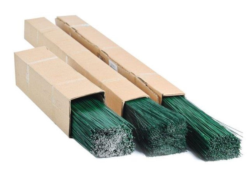 Premium 24 gauge florist green wire, 2.5Kg, 400mm length for secure floral arrangements and crafts.