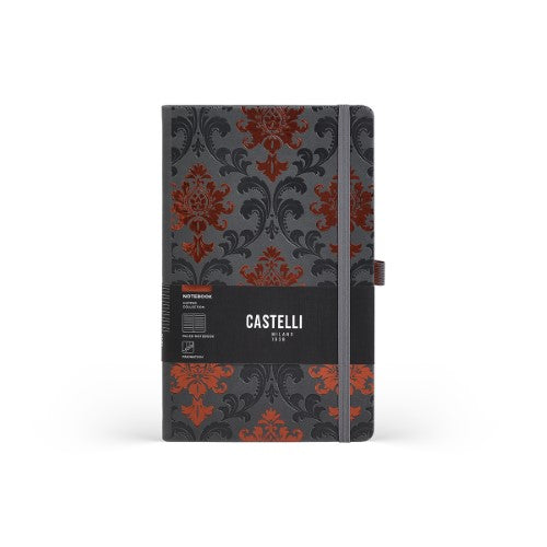 Castelli Notebook Copper Pkt Ruled Baroque