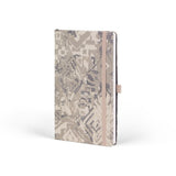 Castelli Notebook Shabby Mid Ruled Silver Texture