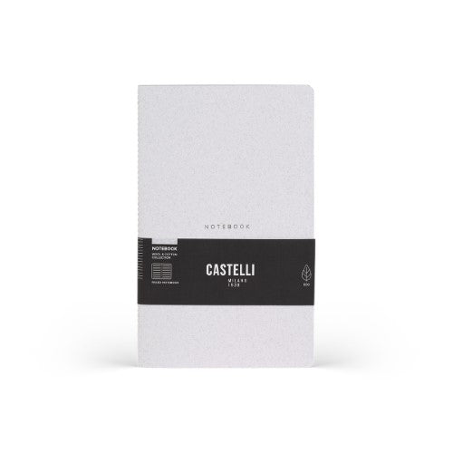 Castelli Quaderno Stitched Wool&Cotton Mid Ruled White
