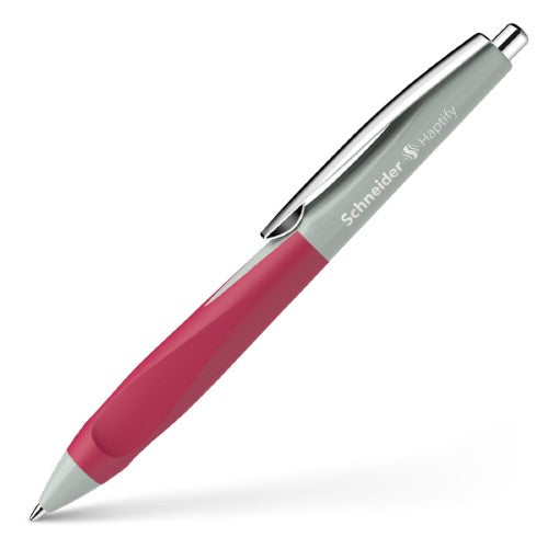 Schneider Ballpoint Pen Haptify Medium Blue Ink Sage Grey/Magenta