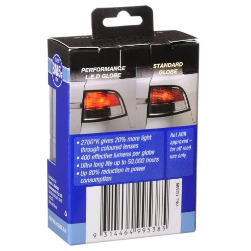 12/24V BA15S R5W LED GLOBES 2 PACK