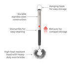 GrillOut Heavy-duty BBQ Cleaning Brush with retractable  head - Joseph Joseph