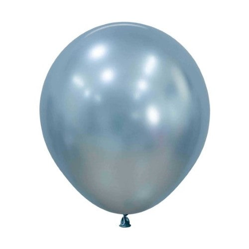 Sempertex 45cm Silk Arctic Blue Latex Balloons 839- 6 Pack - Pack of 6