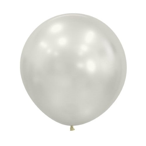 Sempertex 60cm Silk Oyster White Latex Balloons 806- 3 Pack - Pack of 3