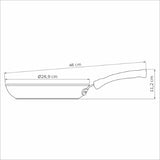 Professional Induction Aluminum Nonstick Frying Pan 26cm - Tramontina