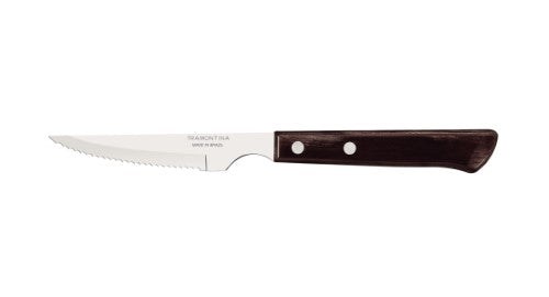 Churrasco Steak Knife Spanish 6 Piece Set 11cm Brown Handles - Tramontina