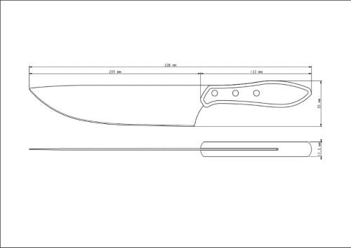 Polywood Churrasco Meat Knife  8", 20cm - Tramontina