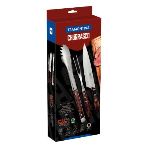 Churrasco Barbecue Set Polywood 3 Piece Set - Tramontina