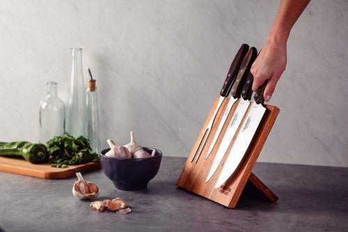 Churrasco Barbecue Knife Block  5 Piece - Brown - Tramontina