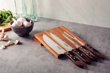 Churrasco Barbecue Knife Block  5 Piece - Brown - Tramontina