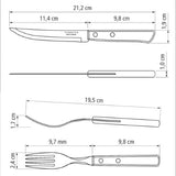 Churrasco Steak Knife Polywood Traditional Steak Set Red 12pc - Tramontina