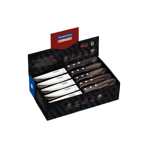 Jumbo Steak Knife with Polywood Handle 5", 12cm - Brown - Tramontina