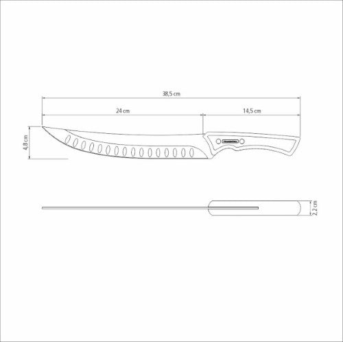 Churrasco Black Collection Butcher Knife,  10", 24cm - Tramontina