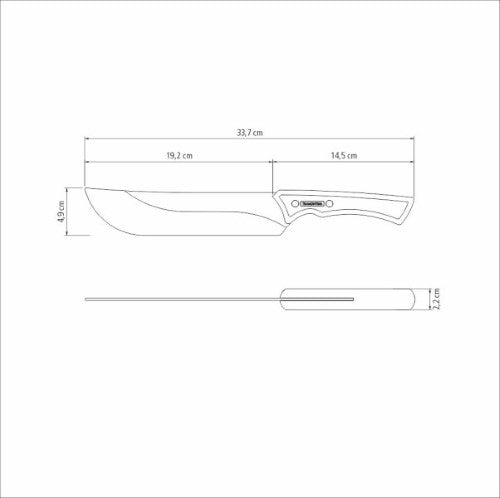 Churrasco Black Collection Meat Knife,  8", 19cm - Tramontina