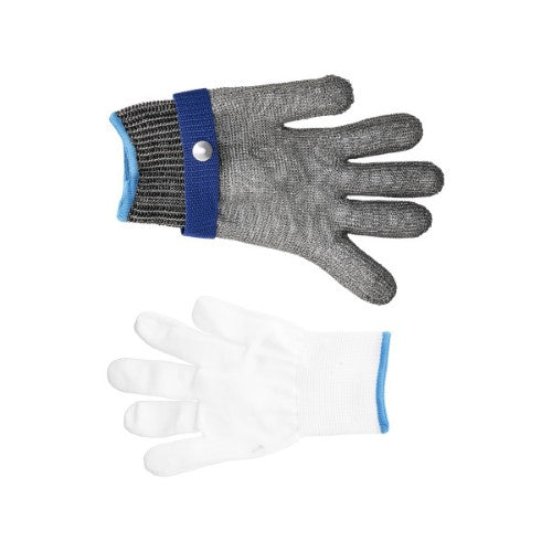 Chain Mesh Glove Stainless Steel Size Large - Chef Inox