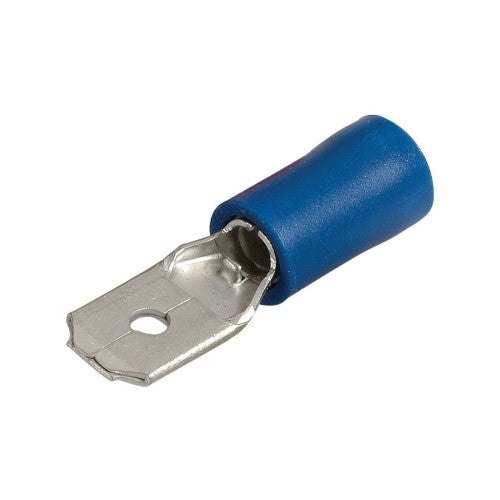 Male Blade Terminal - 6.3 X 0.8mm (Blue - 100 Pack)