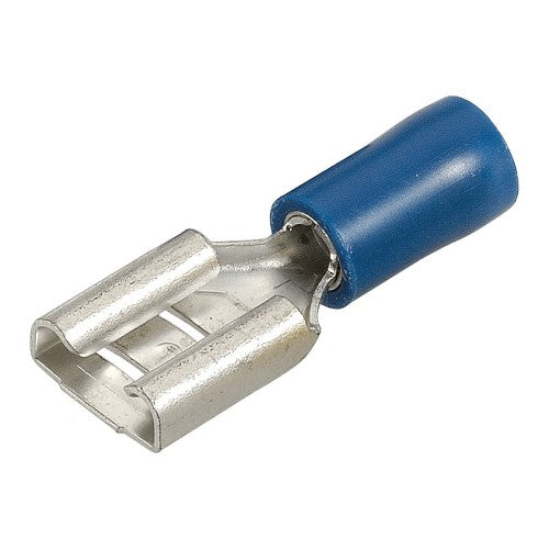 Female Blade Terminal - 4mm Blue (100 Pack) (56137)