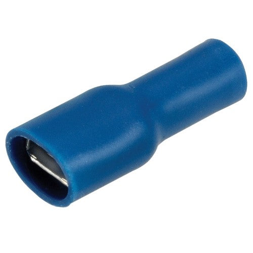 Female Blade Terminal - 6.3 X 0.8mm (Blue - 100 Pack)