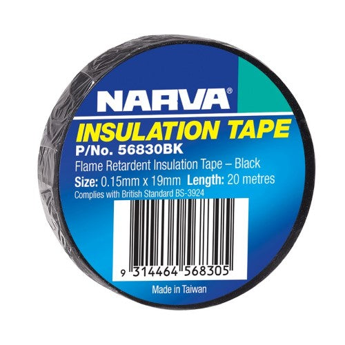 Narva - Tape Pvc Flame Retard Black