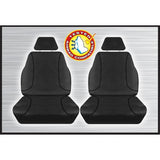 BLACK CANVAS FRONT SEAT COVER PAIR - HILUX SR & SR5