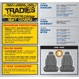 GREY CANVAS FRONT SEAT COVER PAIR - EVEREST RANGER & BT50